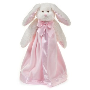 Bearington Baby Bunny Snuggler, 15 Inch Pink Rabbit Plush Stuffed Animal Security Blanket Lovey for Babies - 1 of 4