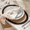 Plum & Post Jute Coil Oval Placemats, Set of 8 - Natural/Black Jute - 4 of 4