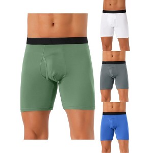 INSPIRE CHIC Men's 4 Pack Lightweight Soft Stretch Open-fly Basic Boxer Briefs - 1 of 4