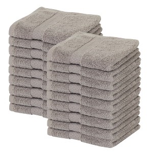 Splash Zero Twist 100% Ring Spun Cotton Face Washcloth Set – Reversible, 550 GSM, Soft, Lightweight, Highly Absorbent Towels for Bathroom - 1 of 4