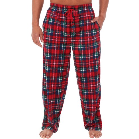 ADR Men s Plush Fleece Pajama Pants with Pockets Lounge Bottoms Christmas Plaid 3X Large