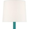 360 Lighting Mid Century Modern Table Lamps 24" High Set of 2 Aqua Metal White Drum Shade Living Room Bedroom House Bedside Nightstand Home - 3 of 4