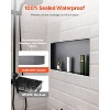 VEVOR Shower Niche, 13 x 25 x 4 inch Frameless Recessed Wall Niche, Heavy-duty Stainless Steel Modern Shampoo Storage Organizer, Black - 3 of 4