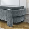 DOMETOUR Chenille Upholstered Bench with Large Storage Space for the Living Room, Entryway and Bedroom,Grey,( 51.5''x20.5''x17'' ) - 3 of 4
