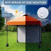 10'x10' Outdoor Canopy Tent with Sidewall, Easy Pop up Canopy with Vented Roof, Outdoor Sun Shade for Garden Commercial Party - 3 of 4