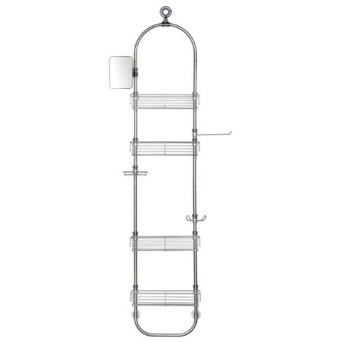 mDesign Metal Bathroom Shower Caddy Station, Brushed Stainless Steel - image 1 of 4