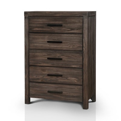 Hayes 5 Drawer Chest Light Brown/Dark Gray - HOMES: Inside + Out