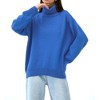 Women's Oversized Knit Sweater High Neck Pullover Casual Loose Fit Long Sleeve Turtleneck Top - 2 of 4