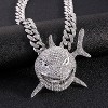 18K Gold Plated Cuban Link Chain - 13mm Width 50cm Iced Out Hip Hop Necklace for Men - 3 of 4