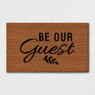 1'6"x2'6" Be Our Guest Doormat Black - Threshold™