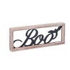 Transpac Wood 14.17 in. Multicolor Halloween Boo with Natural Frame - 2 of 4