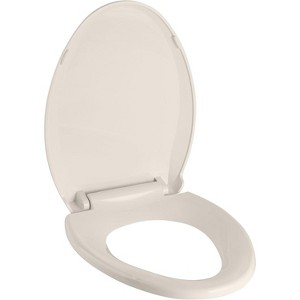 Durable Round Toilet Seat with Slow Soft Close - Easy to Install and Clean, Never Loosens, Fits Most Round Toilets - 1 of 4