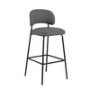 New Classic Furniture,Blythe Vegan Leather Bar Chair in Gray (Set of 2) - 2 of 4