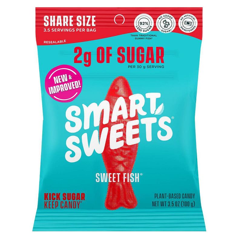 SmartSweets Sweet Fish, Soft and Chewy Candy - 3.5oz, 1 of 7