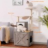 Heybly Wood Litter Box Enclosure Cat Tree - 3 of 3