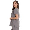 Just Love Solid Stretch Scrub Top for Women Mock Wrap Nursing Shirt - 2 of 3