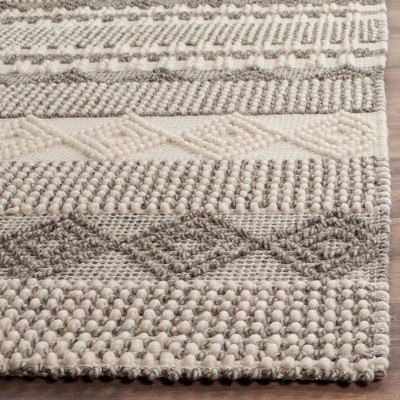 Coastal Charm Hand-Tufted Wool Rectangular Gray Rug 8' x 10'