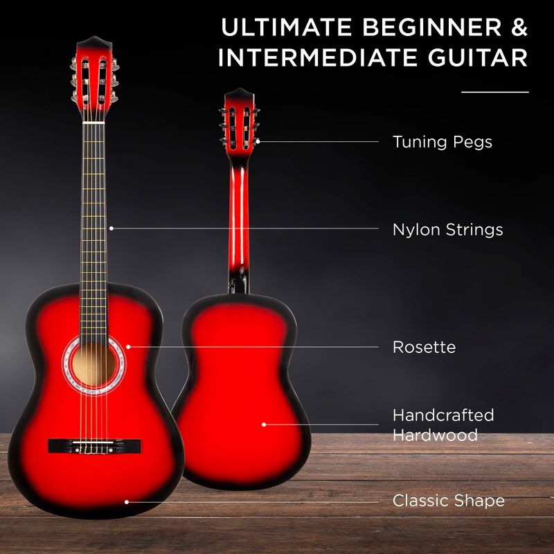 Best Choice Products 38in Beginner Acoustic Guitar Starter Kit w/ Gig Bag, Strap, Strings, 4 of 9