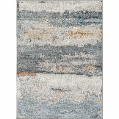 Hauteloom Adam Gray Blue Abstract Area Rug