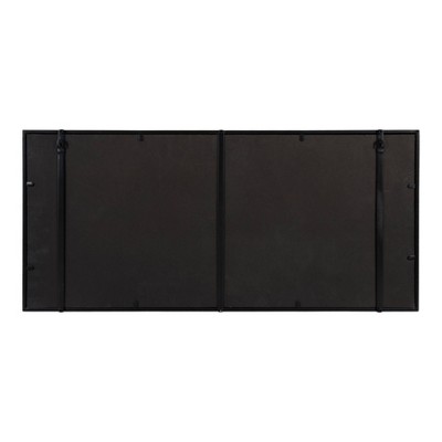 Jackson Large Rustic-Modern Farmhouse Full-Length Mirror with Shelf - Black