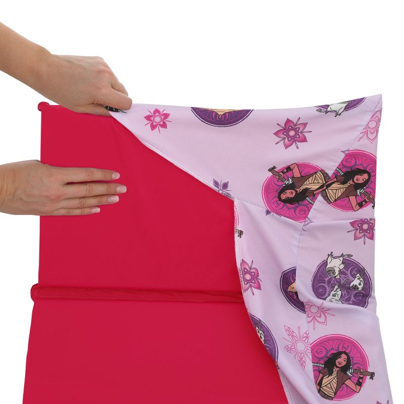 Disney Raya and the Last Dragon Mythic Pop with Ongis Lavender, Purple, and Magenta Flowers Preschool Nap Pad Sheet, 2 of 6