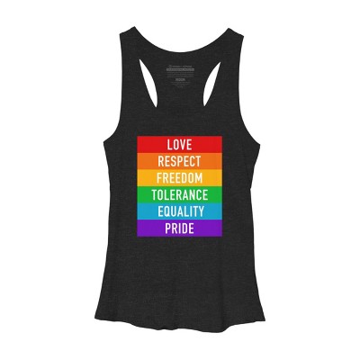 Adult Design By Humans Pride Rights Motto By PINHEAD66 Racerback Tank Top