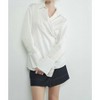 Women's Side Tie Wrap Blouse - Aaron & Amber - 4 of 4
