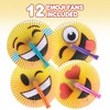 ArtCreativity Emoticon Handheld Folding Fans (Pack of 12) - 2 of 4