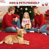 Snowflake Christmas Area Rug Machine Washable Area Carpet, Non-Slip Non-Shedding Rugs Festive Decor for Living Room & Bedroom Spaces - 4 of 4