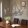 Vintage Farmhouse Chandelier, Handcrafted Iron Rustic Pendant Light Fixture, Distressed Finish, UL Listed, E12 Base, Fully Assembled - 2 of 4