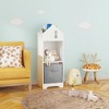 INFURNIC Decorative Bookshelf Kids Dollhouse Bookcase With Storage, 2-Tier Storage Display Organizer, With Fabric Drawers, White, 12.3"*11.8"*35.8" - 4 of 4