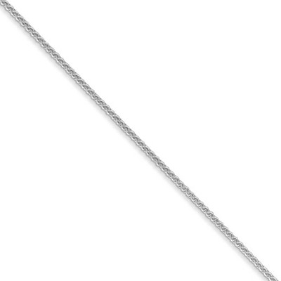Black Bow Jewelry 1mm 14k White Gold Solid Spiga Pendant Chain Necklace
