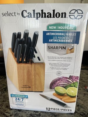 Select by Calphalon (2107629) - 12pc Stainless Steel Cutlery Knife Block  Set NEW