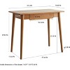Wood Writing, Home Office Workbench Computer Drawer, Laptop, Study Table, Work Desk Station Oak - 2 of 4