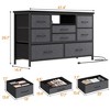 Dresser TV Stand, 8 Dresser TV Stand for 55” TV, Long Dresser for Bedroom with Power Outlets & LED Lights - 3 of 4