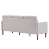 Karl Home |Charlies Three Seats Without Chaise Concubine Solid Wood Frame Sofa - 2 of 4