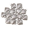 Northlight 56ct Silver Shiny Finish Glass Heart Christmas Ornaments - 1.75" (40mm) - image 2 of 3