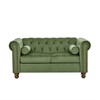 Modern 2 Seater Couch, Classic Tufted Chesterfield Settee Sofa, Furniture Button Tufted Back Loveseat Sofa, 55x29x31.4 Inch(4.58*2.42*2.62ft) - 2 of 4