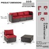 EROMMY 6 Pieces Patio Furniture Sets,Outdoor Sectional Sofa Set with Adjustable Backrest - 2 of 4