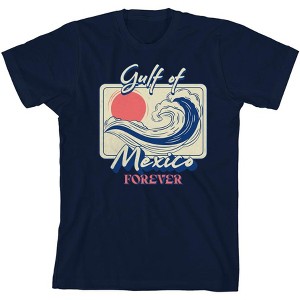 Gulf of Mexico Forever Sunset Wave Youth Crew Neck Short Sleeve Tee - 1 of 2