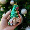 Casino Poker Gnome Glass Ornament, Cute Christmas Gambler| OrnamentallyYou - 4 of 4