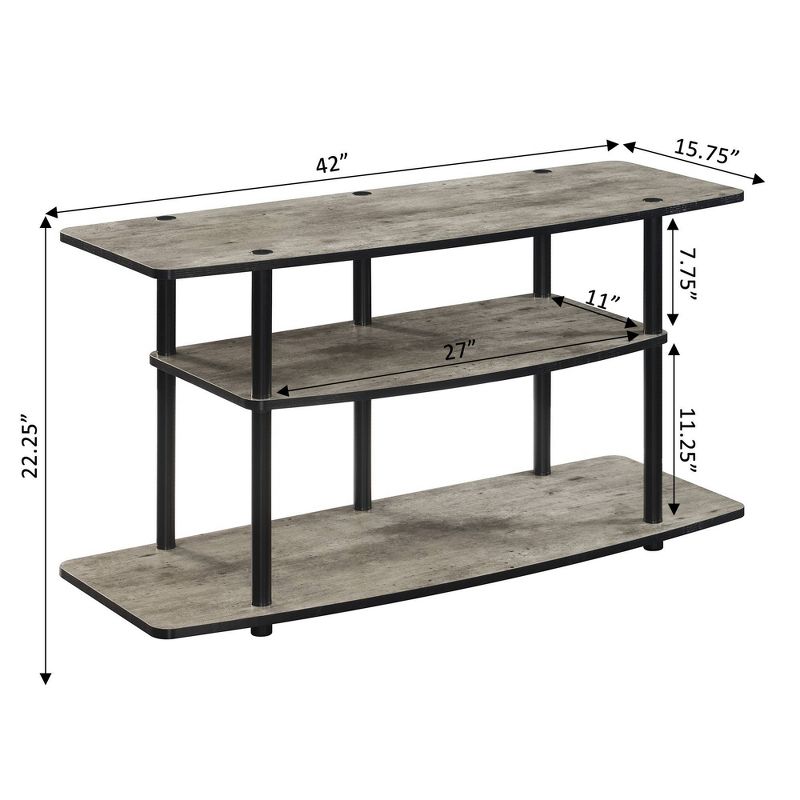 Designs2Go 3 Tier Wide TV Stand for TVs up to 43" - Breighton Home, 5 of 8