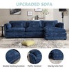 MOONMISS 112" Oversized Modern Chenille L Shaped Sectional Sofa Cloud Couch for Living Room, with Moveable Ottoman & Memory Foam - 3 of 4