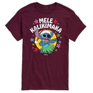 Men's - Lilo and Stitch - Mele Kalikimaka Short Sleeve Graphic T-Shirt - 1 of 4