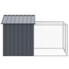 vidaXL Chicken Cage Anthracite Galvanized Steel Large Durable - Anthracite 46.1" x 79.1" x 48.4" - 4 of 4