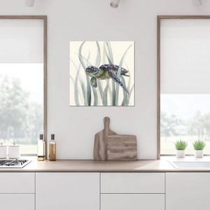 iCanvas Turtle in Seagrass II Blue by Nan Canvas Print Wall Art - 1 of 3