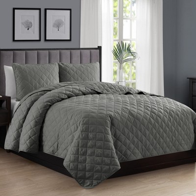 Swift Home | Essential Diamond Stitched 3-Piece Quilt Set