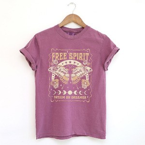 Simply Sage Market Women's Free Spirit Butterfly Short Sleeve Garment Dyed Tee - 1 of 4