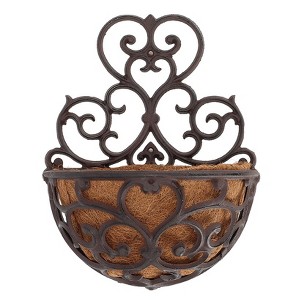 The Lakeside Collection Victorian Half-Round Wall Planter with Liner - 1 of 1