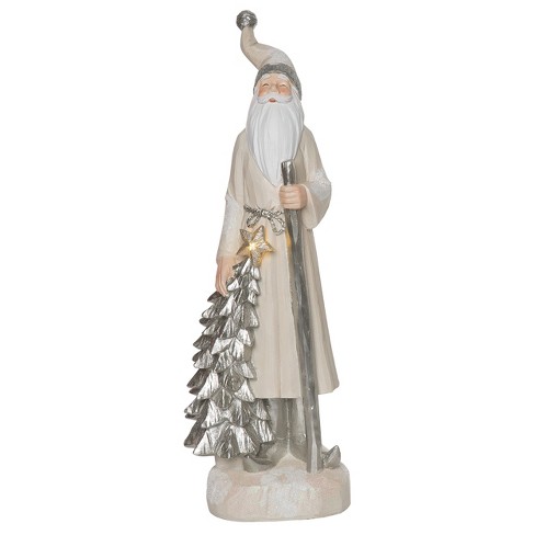 Transpac Resin 13.5 in. Multicolored Christmas Elegant Light Up Santa Decor - image 1 of 2